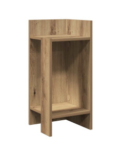 Tavolino Laterale con Ripiano Rovere Artigianale 25,5x27x60 cm