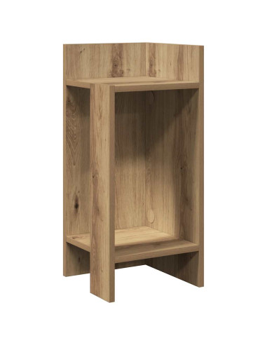 Tavolino Laterale con Ripiano Rovere Artigianale 25,5x27x60 cm