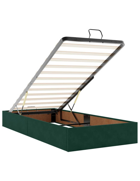 Struttura Letto Pouf con Materassi 160x200 cm Velluto