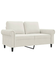 Divano a 2 Posti crema 120 cm in Velluto