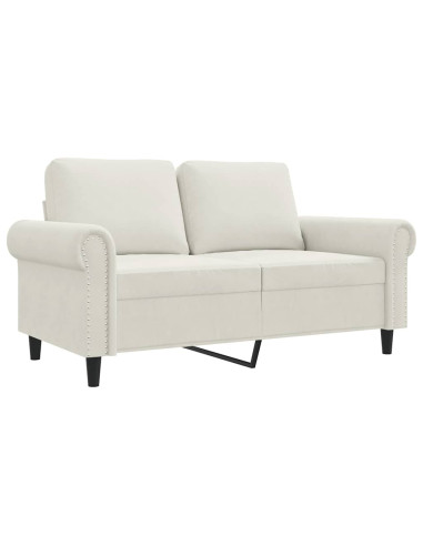 Divano a 2 Posti crema 120 cm in Velluto