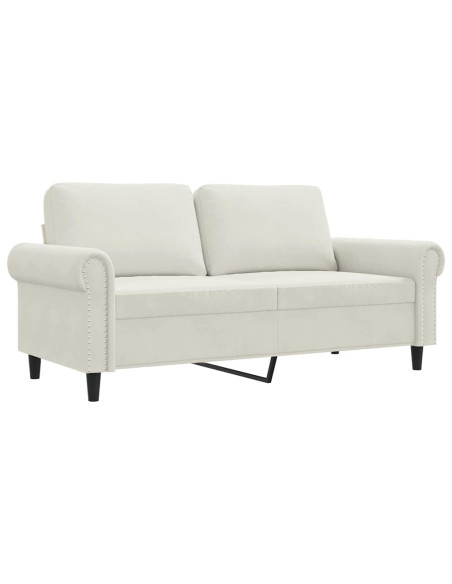 Divano a 2 Posti crema 140 cm in Velluto