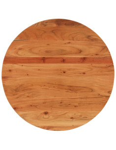 Piano per Tavolo Ø90x3,8 cm Rotondo in Legno Massello di Acacia