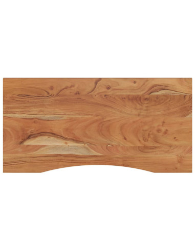 Piano Scrivania 110x60x2,5cm Rettangolare Legno Massello Acacia