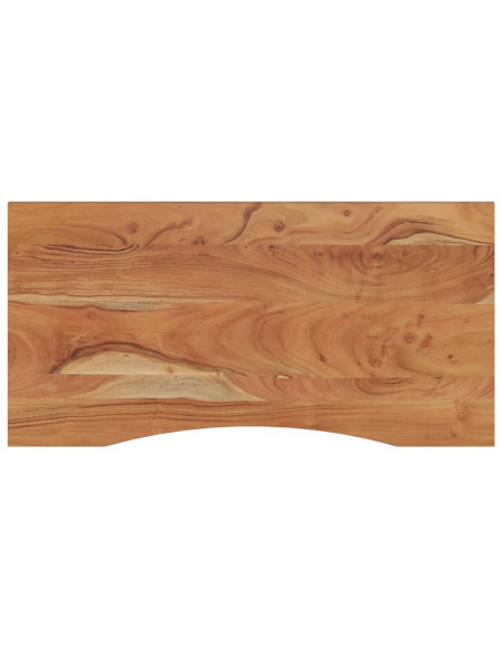 Piano Scrivania 110x60x2,5cm Rettangolare Legno Massello Acacia