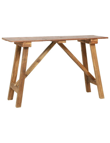 Tavolo Consolle 130x40x80 cm in Legno di Recupero Misto