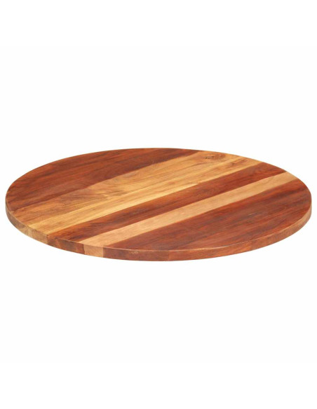 Piano Tavolo in Legno Massello di Acacia Rotondo 25-27 mm 70 cm