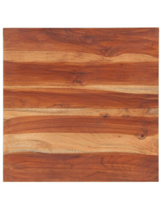 Piano Tavolo in Legno Massello di Acacia 25-27 mm 60x60 cm