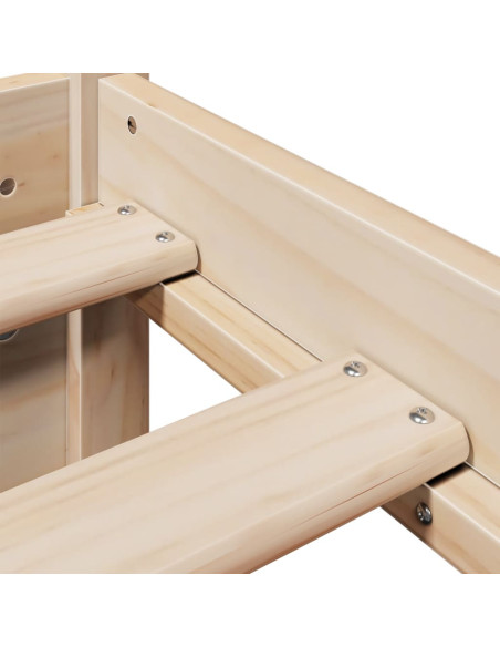 Giroletto con Testiera 140x200 cm in Legno Massello di Pino