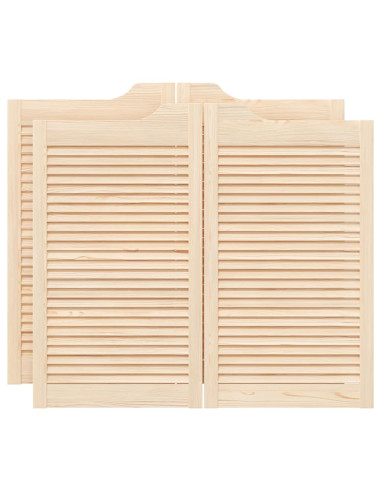 Porte a Battente 2-Paio Design a Lamelle 90x100cm Legno di Pino