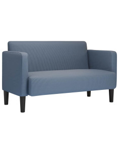 Divano Divanetto Blu 109 cm Tessuto di Velluto a Coste