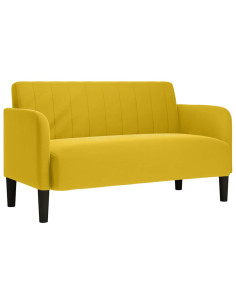Divano Divanetto Giallo 109 cm in Velluto