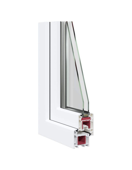 Finestra Seminterrato RISOR 80x40 cm Tilt 2 Vetri Bianco