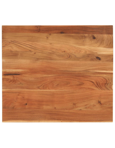 Piano Tavolo 100x80x3,8 cm Rettangolare Legno Massello Acacia
