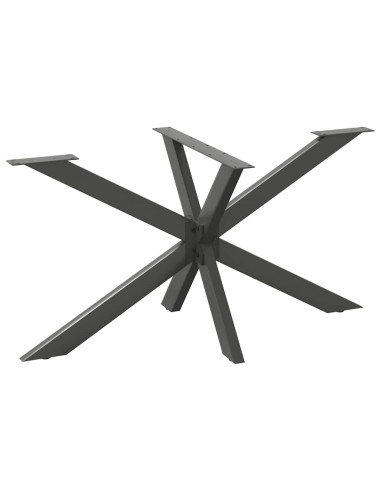 Gamba per Tavolo da Pranzo a Forma di Ragno Antracite 150x78x(72-73) cm Acciaio