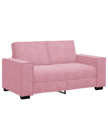Divano a 2 Posti Rosa 160x78x84 cm in Velluto