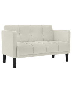 Divano Divanetto Crema 111 cm in Velluto