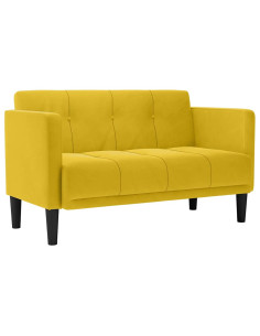 Divano Divanetto Giallo 111 cm in Velluto