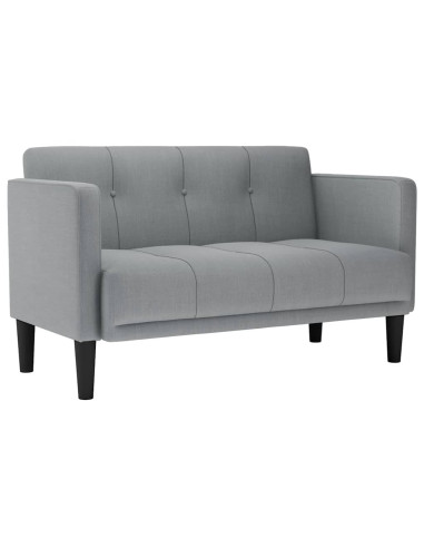 Divano Divanetto Grigio Chiaro 111 cm in Tessuto