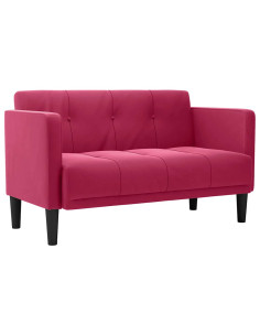 Divano Divanetto Rosso Vino 111 cm in Velluto