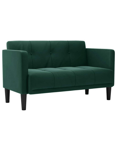 Divano Divanetto Verde Scuro 111 cm in Velluto