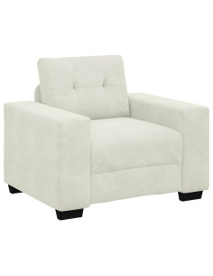 Divano Sedia Crema 100x78x80 cm Velluto