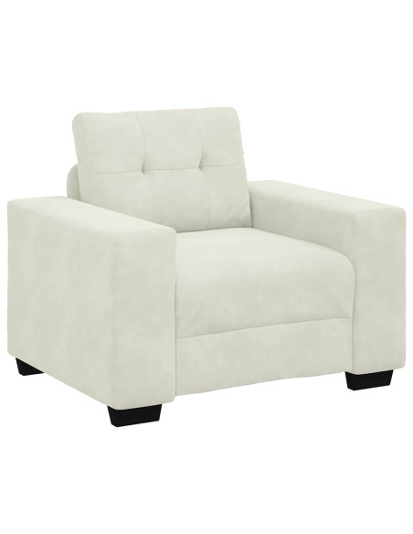 Divano Sedia Crema 100x78x80 cm Velluto