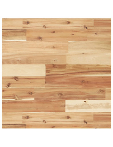 Piano Tavolo Quadrato 50x50x2 cm in Legno Massello di Acacia