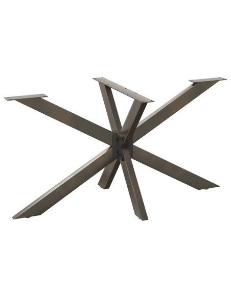 Gamba per Tavolo da Pranzo a Forma di Ragno Nero 150x78x(72-73) cm Acciaio