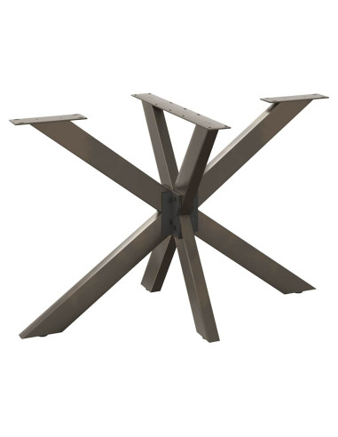 Gamba per Tavolo da Pranzo a Forma di Ragno Nero 120x68x(72-73) cm Acciaio
