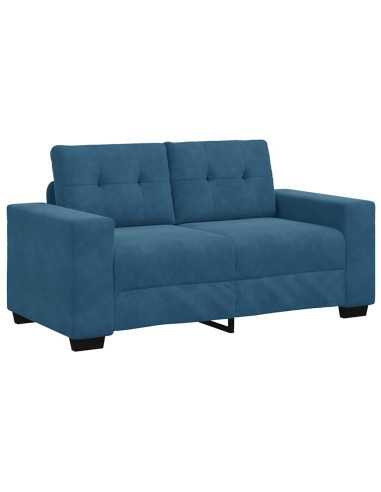 | Divano a due posti | con cuscino Blu Velluto