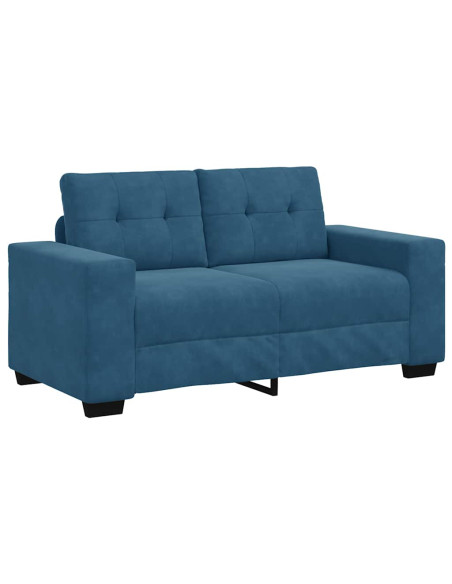 | Divano a due posti | con cuscino Blu Velluto