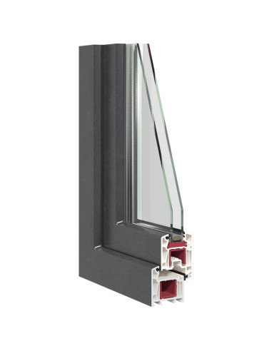 Finestra da cantina "RISOR" 90x50 cm anta-ribalta DIN sinistra antracite