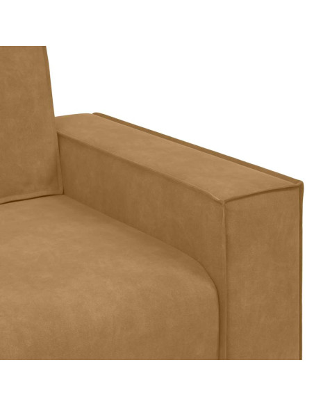 Set di Divani 3 pz con Cuscini Marrone in Velluto