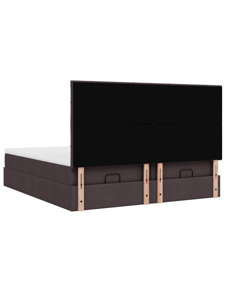 Struttura Letto Pouf con Materassi 160x200 cm in Tessuto