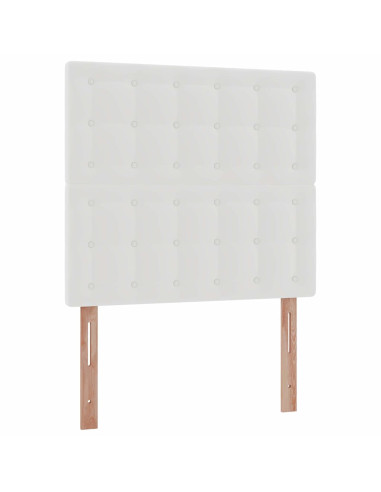 Struttura Letto Pouf con Materasso Bianco 80x200 cm Similpelle