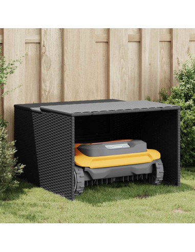 Garage per Robot Tosaerba Nero 86x90x52/57 cm in Polyrattan