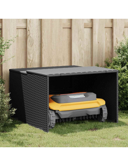 Garage per Robot Tosaerba Nero 86x90x52/57 cm in Polyrattan