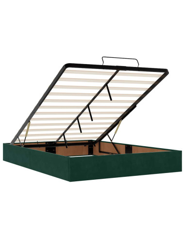 Struttura Letto Pouf con Materassi 140x190 cm in Velluto