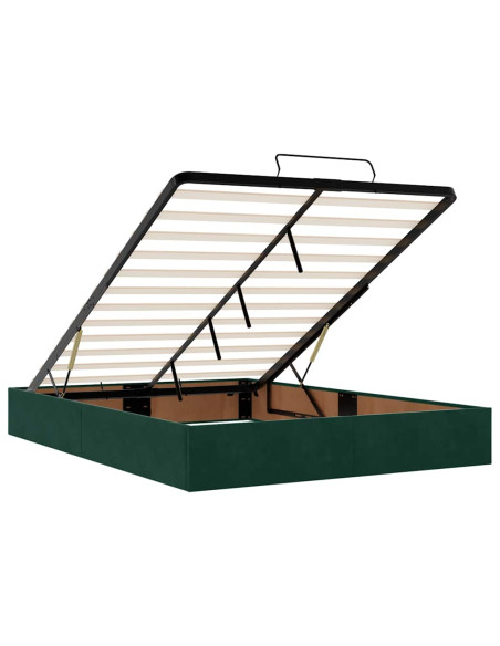 Struttura Letto Pouf con Materassi 140x190 cm in Velluto