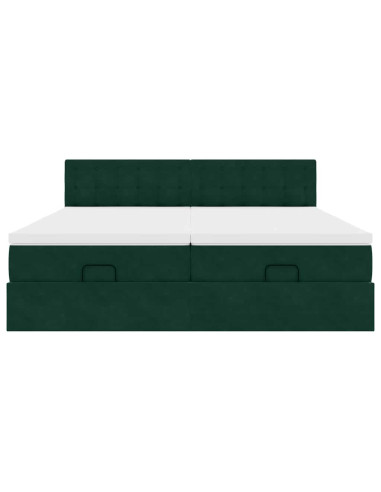 Struttura Letto Pouf con Materassi 160x200 cm Velluto