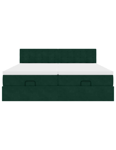 Struttura Letto Pouf con Materassi 160x200 cm Velluto