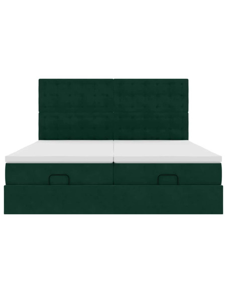 Struttura Letto Pouf con Materassi 160x200 cm Velluto