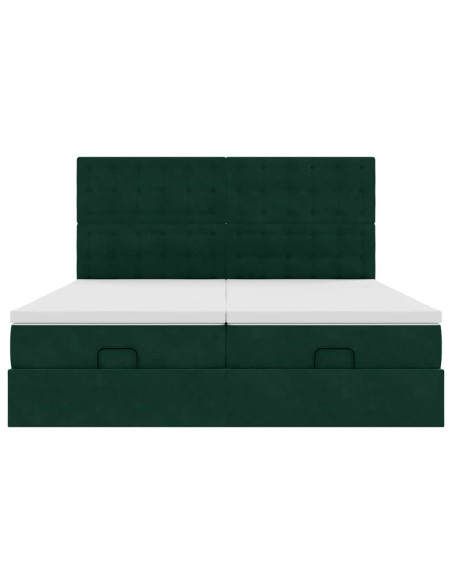 Struttura Letto Pouf con Materassi 160x200 cm Velluto