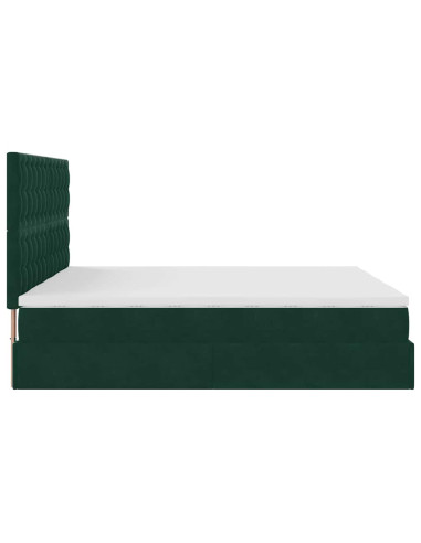 Struttura Letto Pouf con Materassi 160x200 cm Velluto