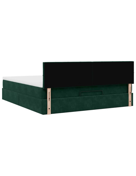 Struttura Letto Pouf con Materassi 200x200 cm Velluto