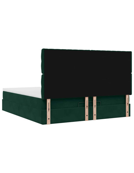 Struttura Letto Pouf con Materassi 200x200 cm Velluto