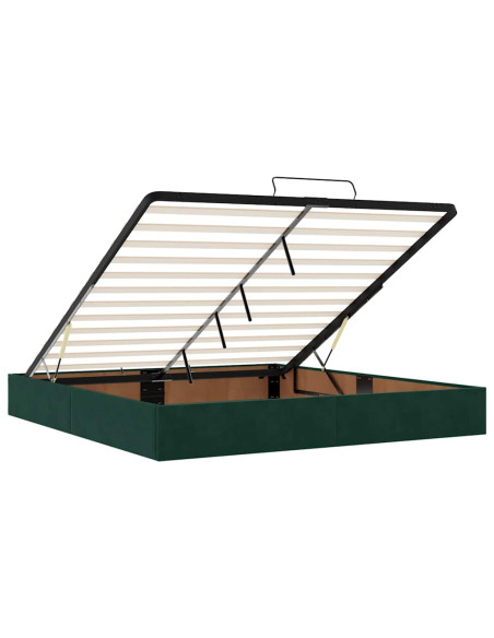 Struttura Letto Pouf con Materassi 200x200 cm Velluto