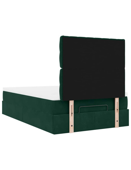 Struttura Letto Pouf con Materassi 120x190 cm Velluto