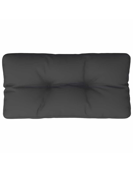 Cuscino per Pallet Nero 80x40x12 cm in Tessuto